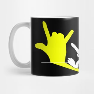 'Rabbit Love Hand Shadow' Adorable Bunny Gift Mug